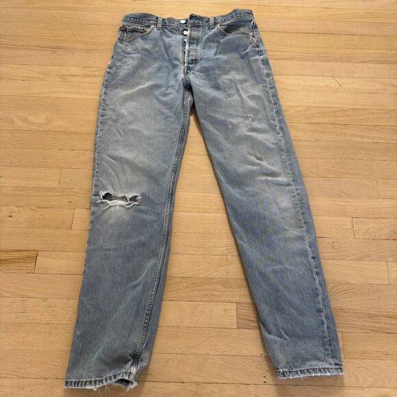 Vintage Levi’s 501 Jeans 1999 Canada Made Wash Straight Leg Denim  Men’s 34x34 - Picture 1 of 7